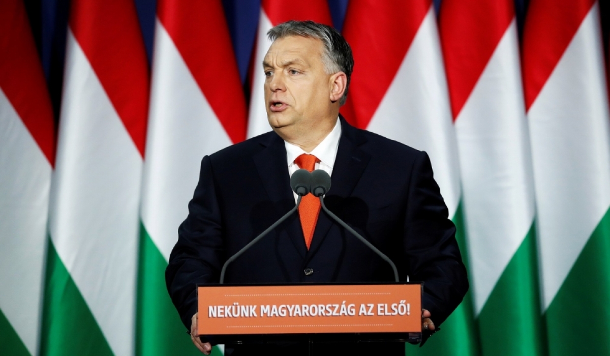 Thủ tướng Hungary Viktor Orbantuyên bố chiến thắng bầu cử tại Budapest cuối tuần qua.